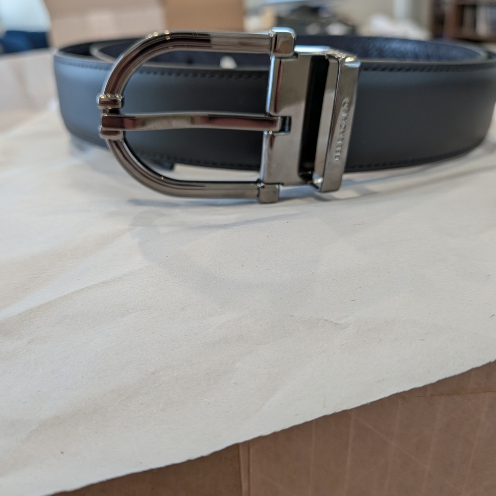 Salvatore Ferragamo Black Leather Belt